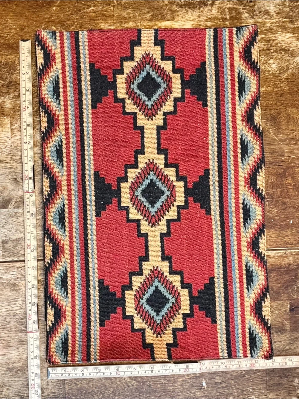 Set of 3 Southwestern Aztec Placemats 13x19 Woven Rustic Western Decor